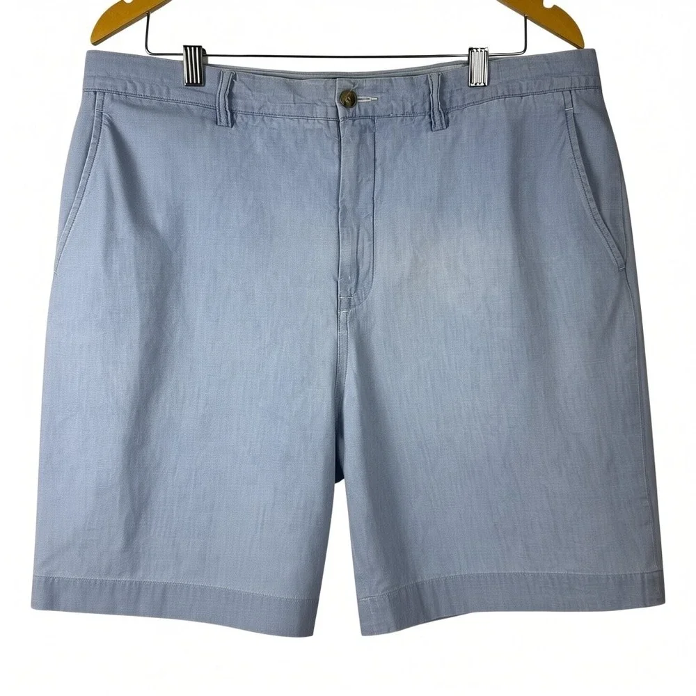 Polo Ralph Lauren Shorts‎ Men 40 Light Blue Classic Fit Linen Blend Golf